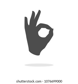 ok hand sign. Ok icon vector. Vector illustrator.