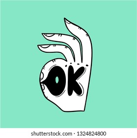 Ok Hand Sign Isolated