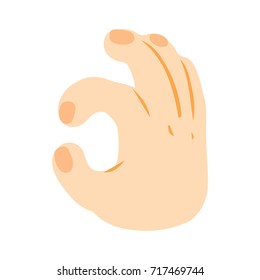 OK hand sign. vector EPS10