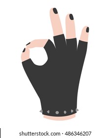 Ok hand success gesture and okey hand yes agreement