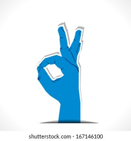 ok hand symbol icon vector
