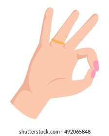 Ok hands success gesture and okey hands yes agreement