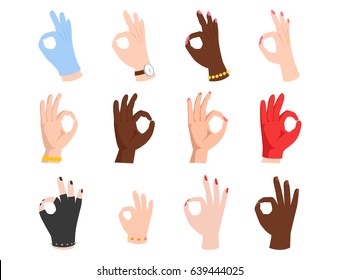 Ok hands success gesture okey yes agreement signal business human agree best approval vector.