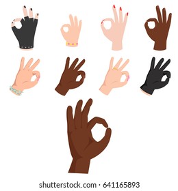 Ok hands success gesture okey yes agreement signal business human agree best approval vector.