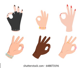 Ok hands success gesture okey yes agreement signal business human agree best approval vector.