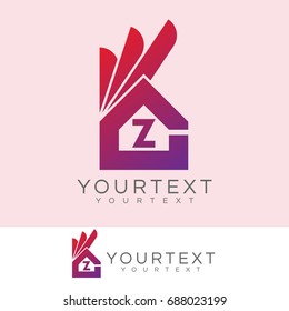 ok home initial Letter Z Logo design