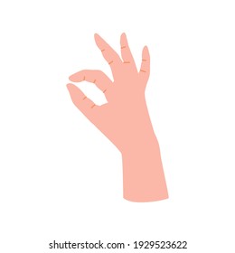 Ok human hand gesture okay icon illustration element