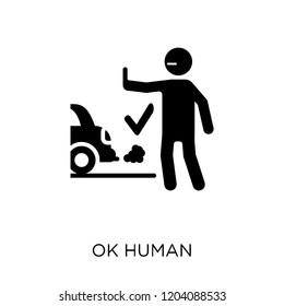 OK human icon. OK human symbol design from Feelings collection. Simple element vector illustration on white background.