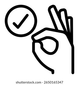 Elemento de ícone Ok para design