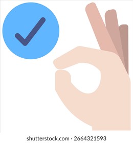 Ok elemento de icono para el diseño