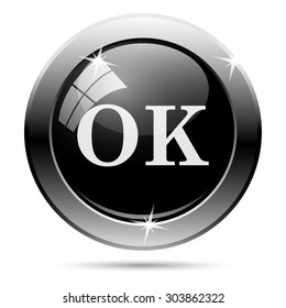 OK icon. Internet button on white background. EPS10 vector 