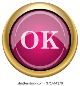 OK icon. Internet button on white background. EPS10 vector.