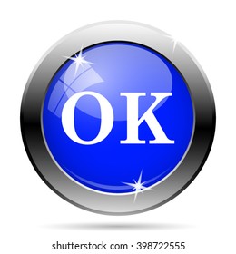 OK icon. Internet button on white background. EPS10 vector
