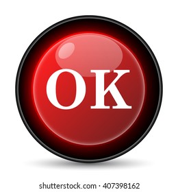 OK icon. Internet button on white background. EPS10 vector