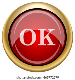 OK icon. Internet button on white background. EPS10 vector.