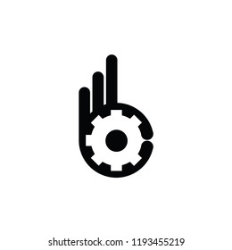 ok icon logo. signal hand logo