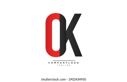 Diseño del logotipo del alfabeto de texto del icono Aceptar