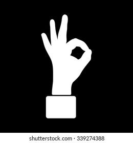 The OK icon. Okay symbol. Flat Vector illustration