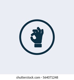 The OK icon. Okay symbol. Vector illustration.