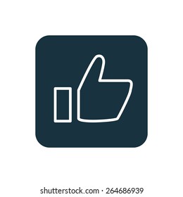 ok icon Rounded squares button, on white background 