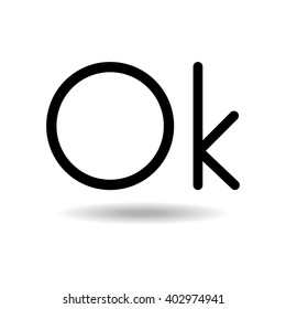 The Ok icon with a shadow.