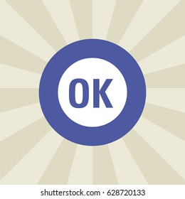 ok icon. sign design. background