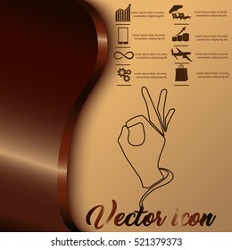 Ok icon vector