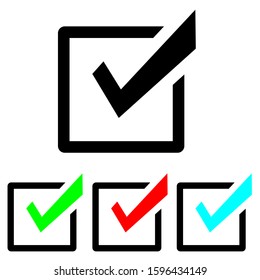 ok icon vector. check illustration sign. checkmark symbol, yes logo.