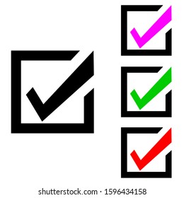 ok icon vector. check illustration sign. checkmark symbol, yes logo.