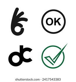 Ok icon vector illustration design