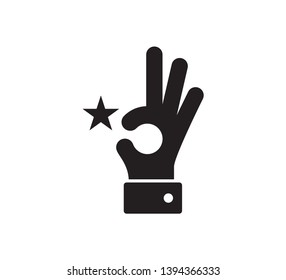OK icon vector illustration logo template