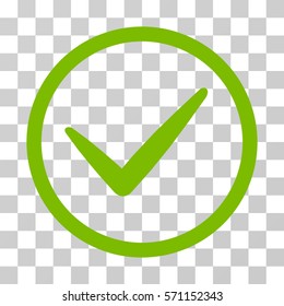 Ok icon. Vector illustration style is flat iconic symbol, eco green color, transparent background. Designed for web and software interfaces.