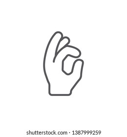 OK icon vector isolated on white