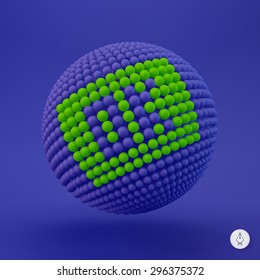 OK Symbol. Webzeichen. Design-Element. 3D-Vektorgrafik.