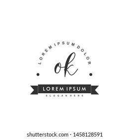 OK Initial beauty monogram logo vector