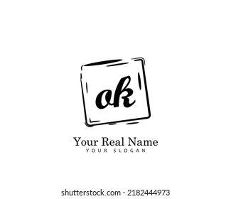 OK Initial beauty monogram logo vector