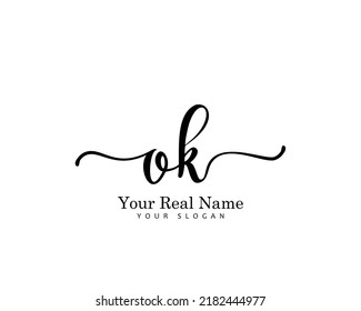 OK Initial beauty monogram logo vector