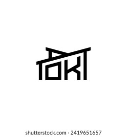 Aceptar el concepto de la carta inicial en el logotipo inmobiliario.eps Aceptar el concepto de logotipo de la carta inicial en el sector inmobiliario