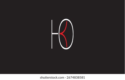 OK, KO MONOGRAMA DEL LOGOTIPO DE LA LETRA ABSTRACTAS
