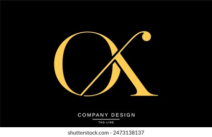 OK, KO Abstract Letters Logo Monogram design Font Vector