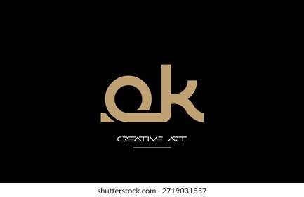 OK, KO, O, K letras abstratas monograma de logotipo