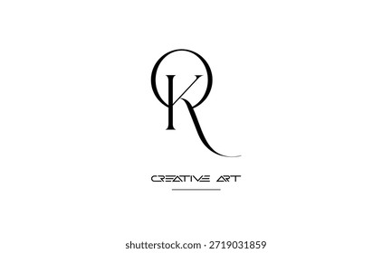 OK, KO, O, K letras abstratas monograma de logotipo