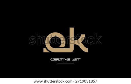 OK, KO, O, K abstract letters logo monogram