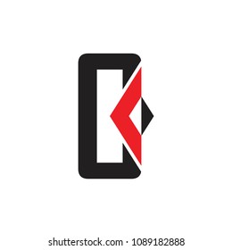 OK letter logo, CK letter logo design vector