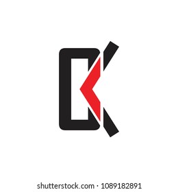 OK letter logo, CK letter logo design vector