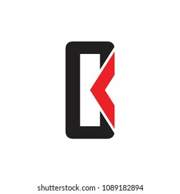 OK letter logo, CK letter logo design vector