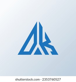 OK letter logo creative design. OK unique design.
