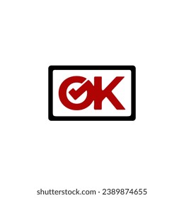 Logo-Design für OK-Buchstaben