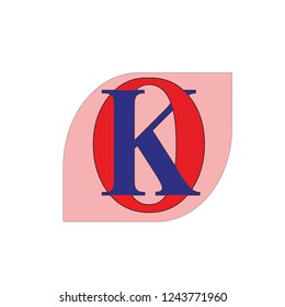ok letter vector logo