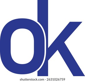 Logotipo de OK en azul